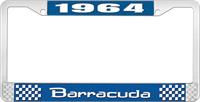 nummerplåtsram 1964 barracuda - blå