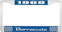 nummerplåtsram 1968 barracuda - blå