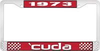 nummerplåtsram 1973 'cuda - röd