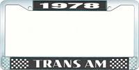 nummerplåtsram svart/ krom  "78 Trans AM"