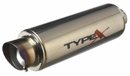 Sportuitlaat Universeel Type X-50 Racing 'DualSound' - Angle Tip - Polished