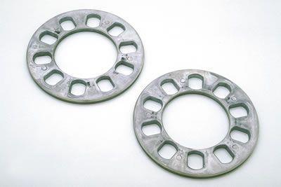 Wheel Spacers, Aluminum, 5 x 4.5"/4"./5.0", 1/4"