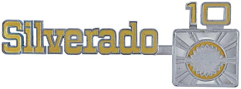 emblem framskärm, "Silverado 10"