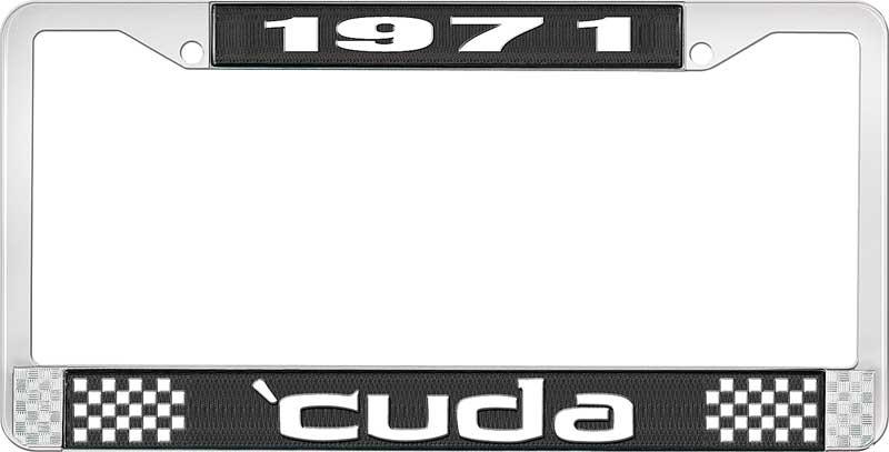 nummerplåtsram 1971 'cuda - svart