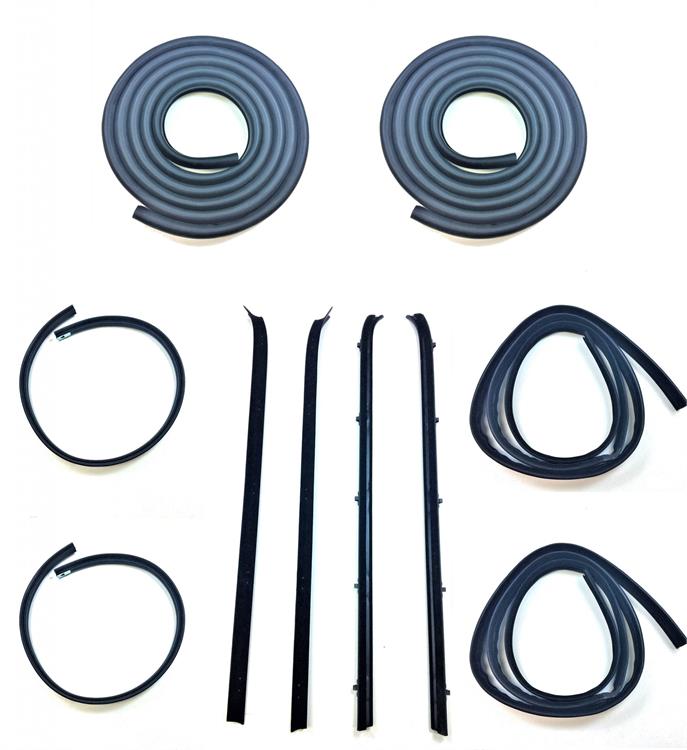 Belt Weatherstrip--Window Channel--Door Seal Kit - Inner & Outer Upper & Division Bar Driver Side & Passenger Side