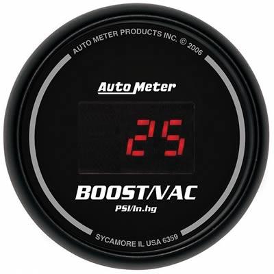 laddtrycksmätare 52mm 30In.Hg.-vac/30psi Sport-Comp Digital elektronisk