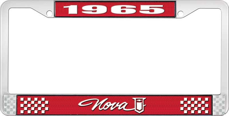 1965 NOVA LICENSE PLATE FRAME STYLE 1 RED
