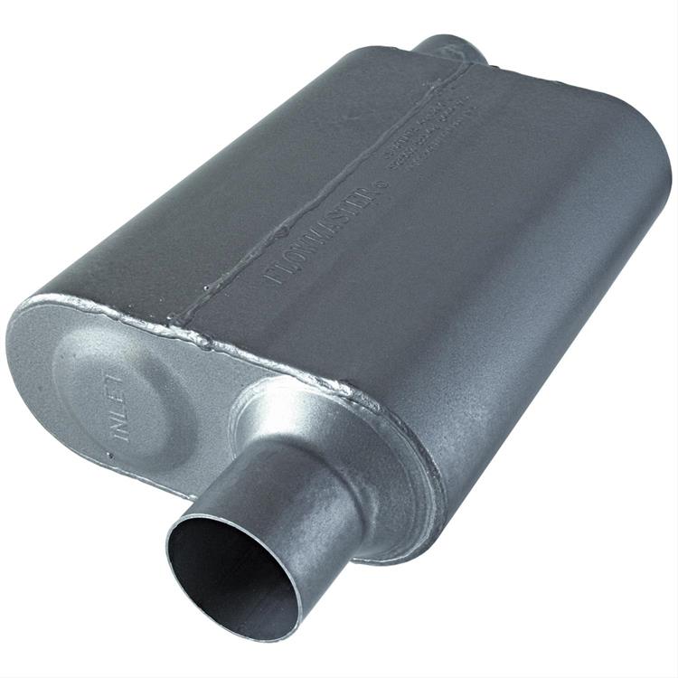 muffler, 2,5" in / 2,5" out, oval