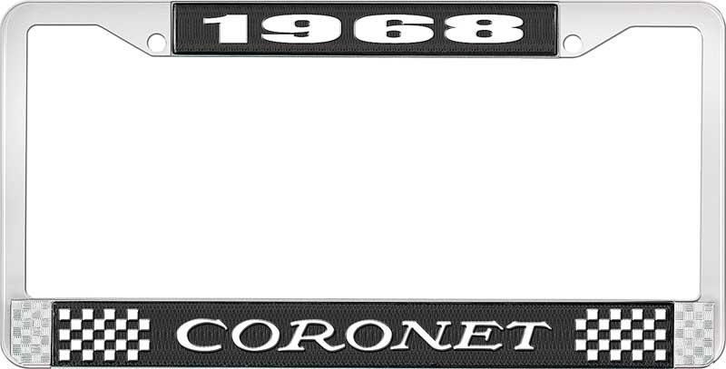 1968 CORONET LICENSE PLATE FRAME - BLACK