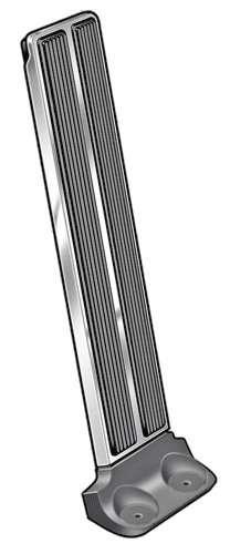 Accelerator Pedal, Rubber, With Stainless Trim