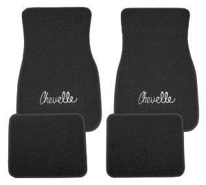 Floor Mats, Raylon 1964-74 "Chevelle" Script Logo