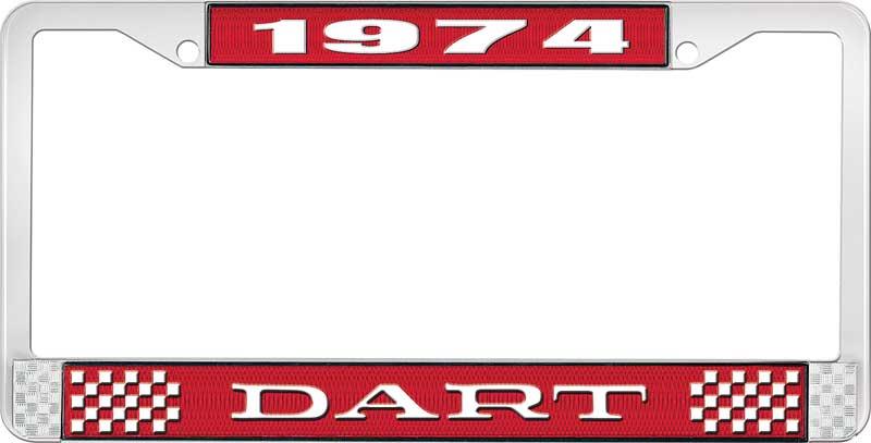 nummerplåtshållare 1974 dart - röd