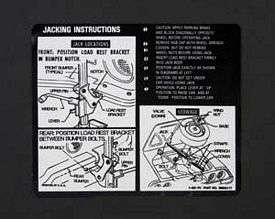 Jacking Instructions Decal,70