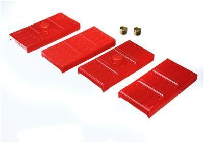 Bushings, Leaf Spring Pads, Mono Leaf, Red