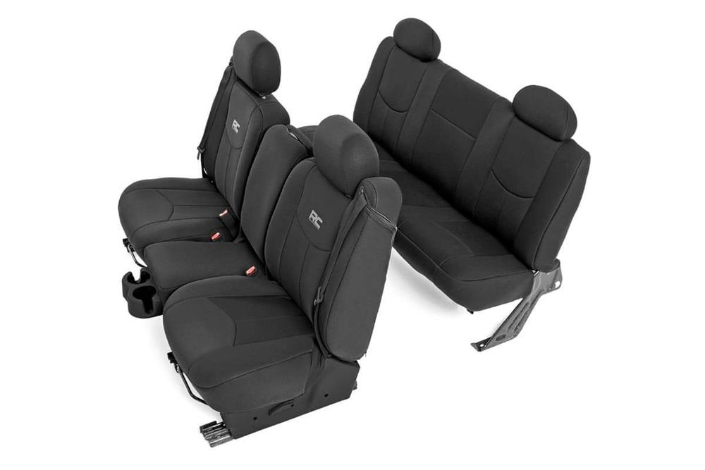 Seat Covers Front and Rear, Black