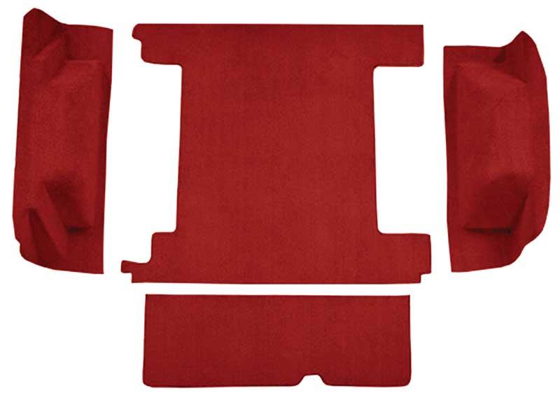 bagagematta med 2st bensintankar & baklämslås - Cargo Area - Molded Cutpile Carpet Kit - Red