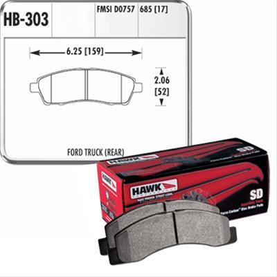 brake pads, rear, HP SuperDuty