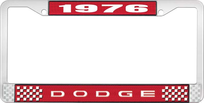 1976 DODGE LICENSE PLATE FRAME - RED