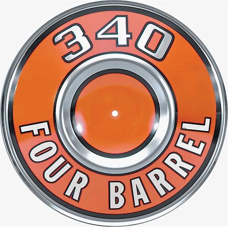 "340 FOUR BARREL" PIE TIN - RED LOGO