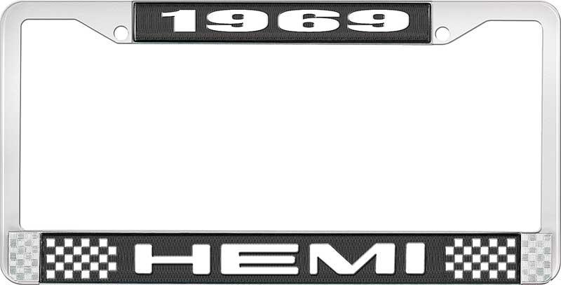 1969 HEMI LICENSE PLATE FRAME - BLACK