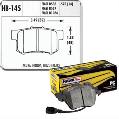 brake pads, rear, Performance ceramic