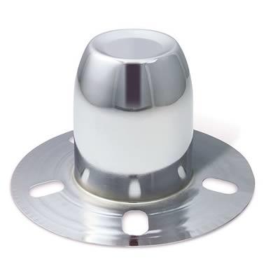 Center Cap, Steel, Chrome, Push-through, 3.195 in. Diameter, Derby Style, 3.700 in. Tall Design, Each