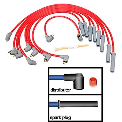 spark plug wire set, 8.5mm, red