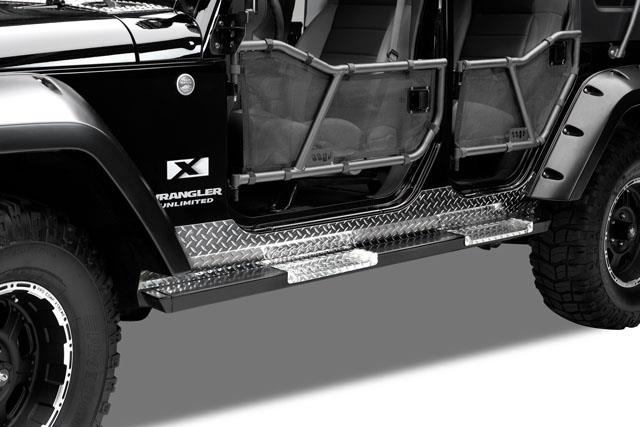 Running Board Rock Barz with Aluminium Step Front / Rear