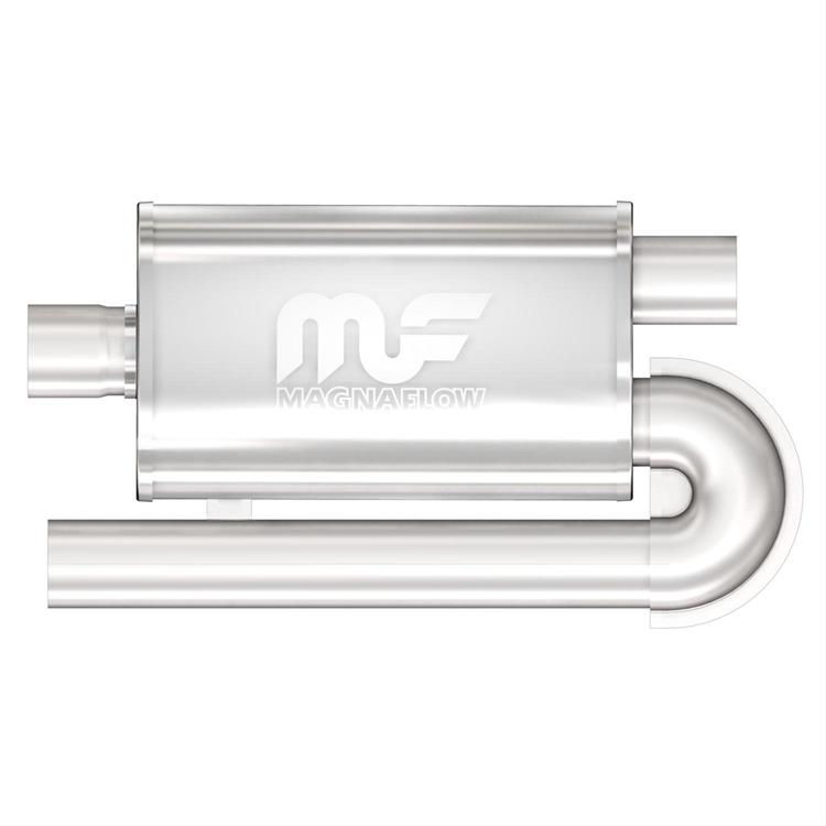 Muffler Stainless 18" Kropp, 2-1/2" S, 2-1/2" D Camaro