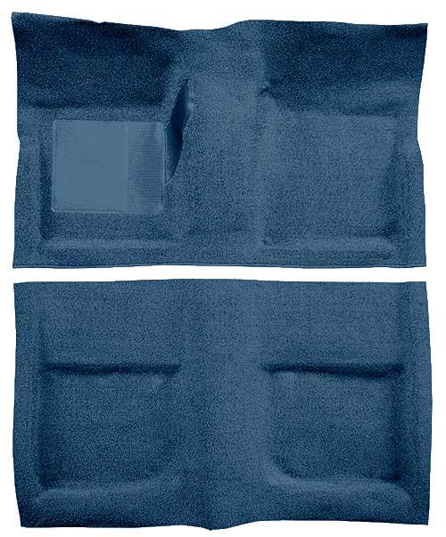 1965-68 Mustang Coupe Passenger Area Loop Floor Carpet with Mass Backing - Ford Blue