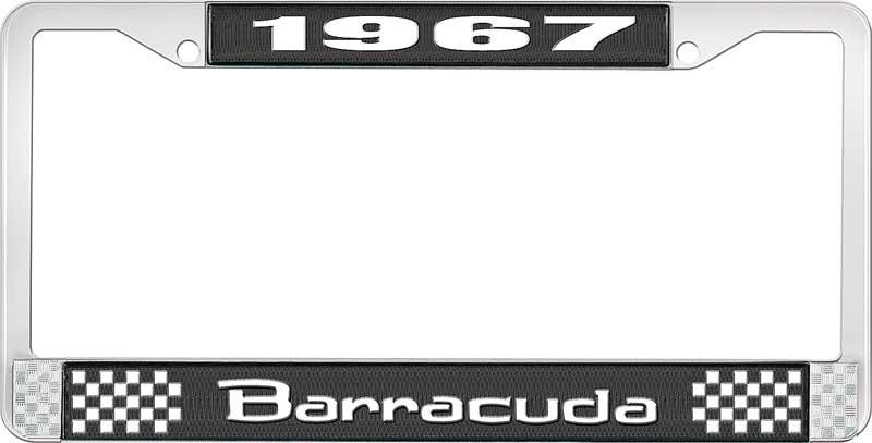1967 BARRACUDA LICENSE PLATE FRAME - BLACK