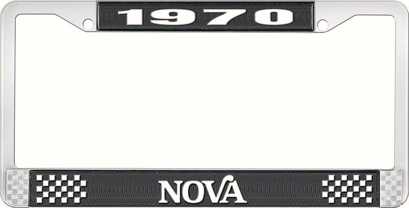 1970 NOVA LICENSE PLATE FRAME STYLE 2 BLACK