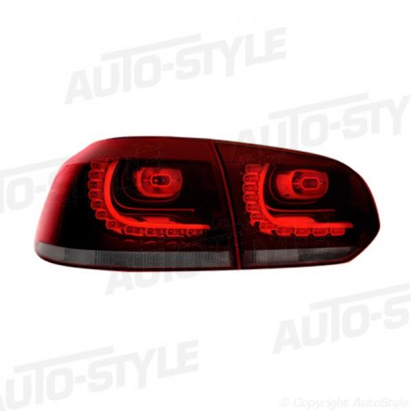 Set R-Look LED Achterlichten passend voor Volkswagen Golf VI 2008-2012 excl. Variant - Rood/Rookgrijs