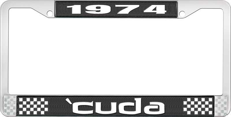 nummerplåtsram 1974 'cuda - svart