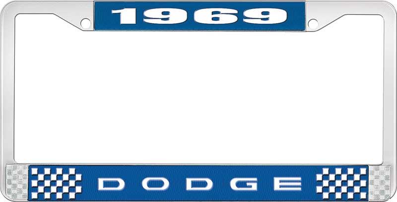 1969 DODGE LICENSE PLATE FRAME - BLUE