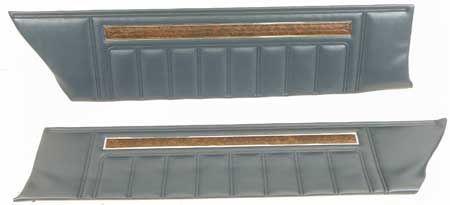 1971-72 IMPALA 2 DOOR COUPE AND CONVERTIBLE DARK BLUE NON-ASSEMBLED FRONT DOOR PANELS