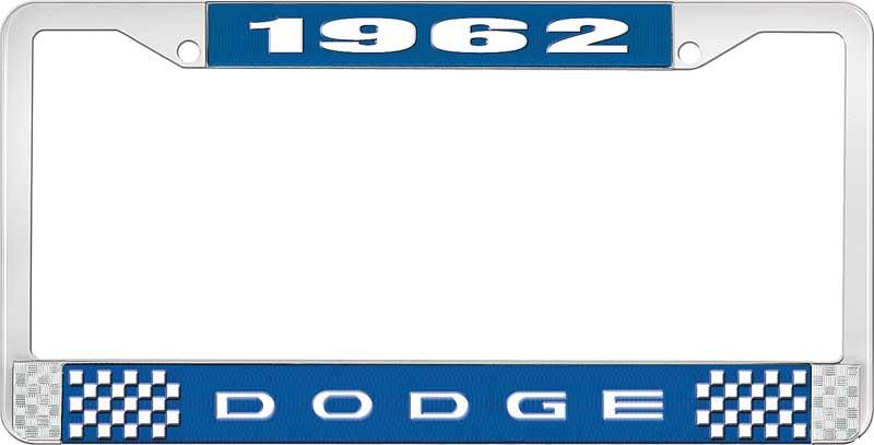 1962 DODGE LICENSE PLATE FRAME - BLUE