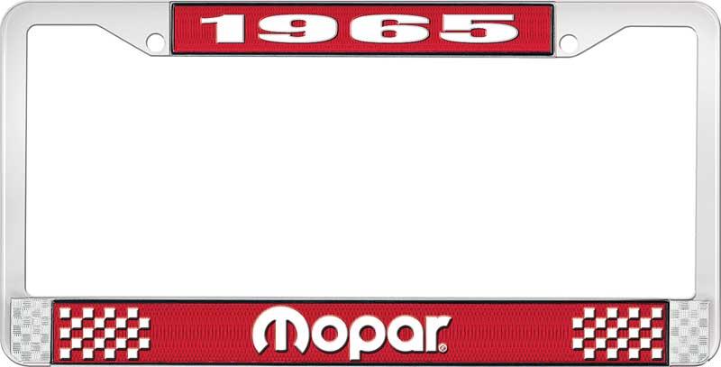 1965 MOPAR LICENSE PLATE FRAME - RED