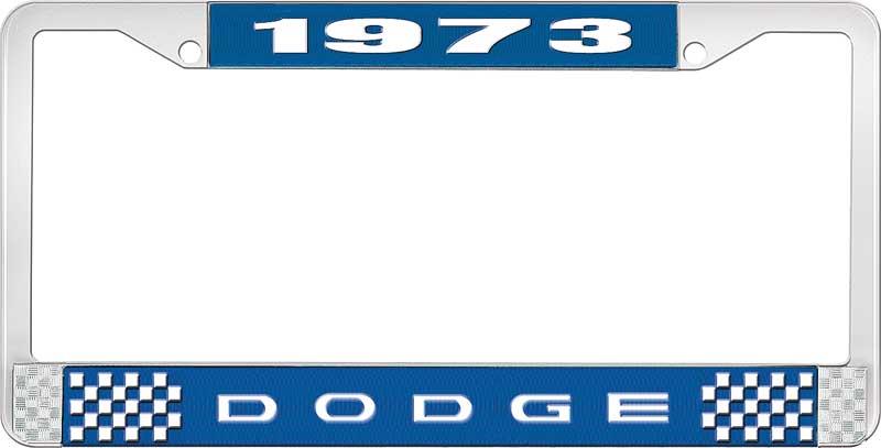 1973 DODGE LICENSE PLATE FRAME - BLUE