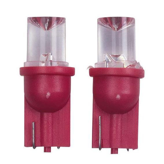 T-8 LED Lampen 12V Rood Wide-Angle, set à 2 stuks