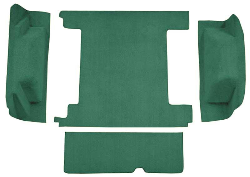 bagagematta med 2st bensintankar & baklämslås - Cargo Area - Molded Cutpile Carpet Kit - Light Jade Green