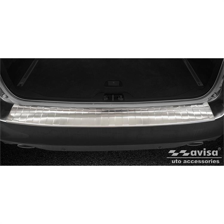 Stainless Steel Rear bumper protector suitable for Volvo V70 Facelift 2013- 'Ribs'