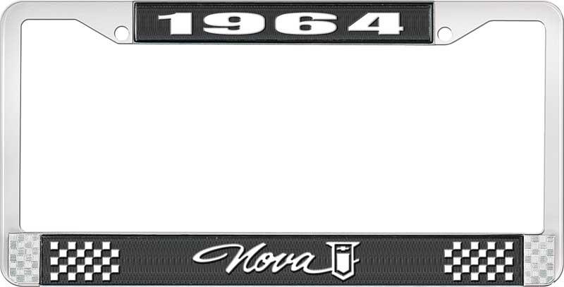 1964 NOVA LICENSE PLATE FRAME STYLE 1 BLACK