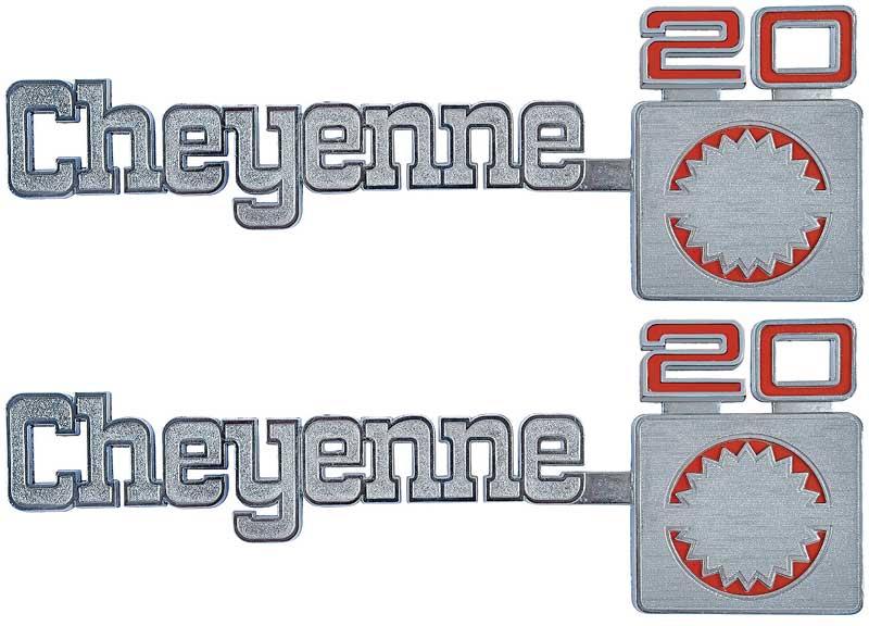 emblem framskärm, "Cheyenne 20"; ; par