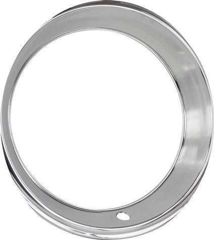 14" x 6" or 14" x 7" Factory Style 2-1/2" Deep Rallye Wheel Trim Ring Stainless Steel	 Brushed