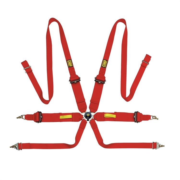 SAFETY HARNESS TECNICA 3"+2" FIA 8853-2016 - PULL UP RED