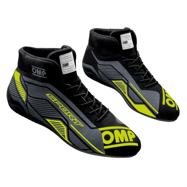 OMP SPORT SHOES FIA 8856-2018 BLACK / FLUO YELLOW SZ. 38