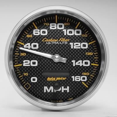 Speedometer 127mm 0-160mph Carbon Fiber Electronic