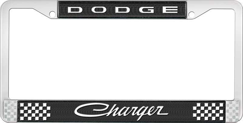 DODGE CHARGER LICENSE PLATE FRAME - BLACK