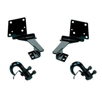 Tow Hook, Steel, Black Powdercoated, Jeep, Pair